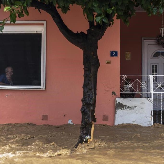 Storm Elias slams into a city in central Greece, filling homes with mud and knocking out power